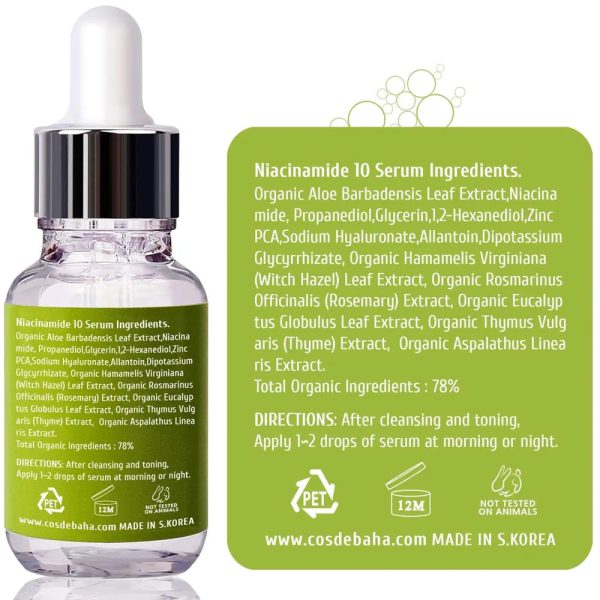 Cos De BAHA 10% Niacinamide Booster Serum with 1% Zinc (N) — image 3