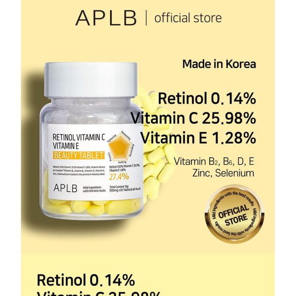 APLB Retinol Vitamin C Vitamin E Beauty Tablet