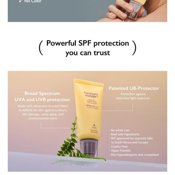 Haruharu Wonder Black Rice Moisture Airyfit Daily Sunscreen SPF50+ PA++++