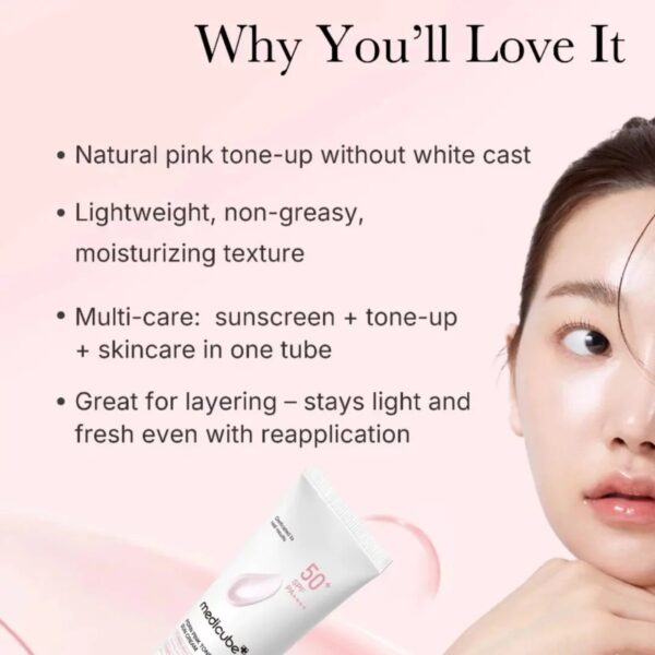 Medicube PDRN Pink Tone Up Sun Cream SPF50+ PA++++