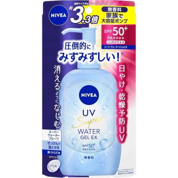 Nivea Japan UV Super Water Gel SPF50 PA++++ Pump